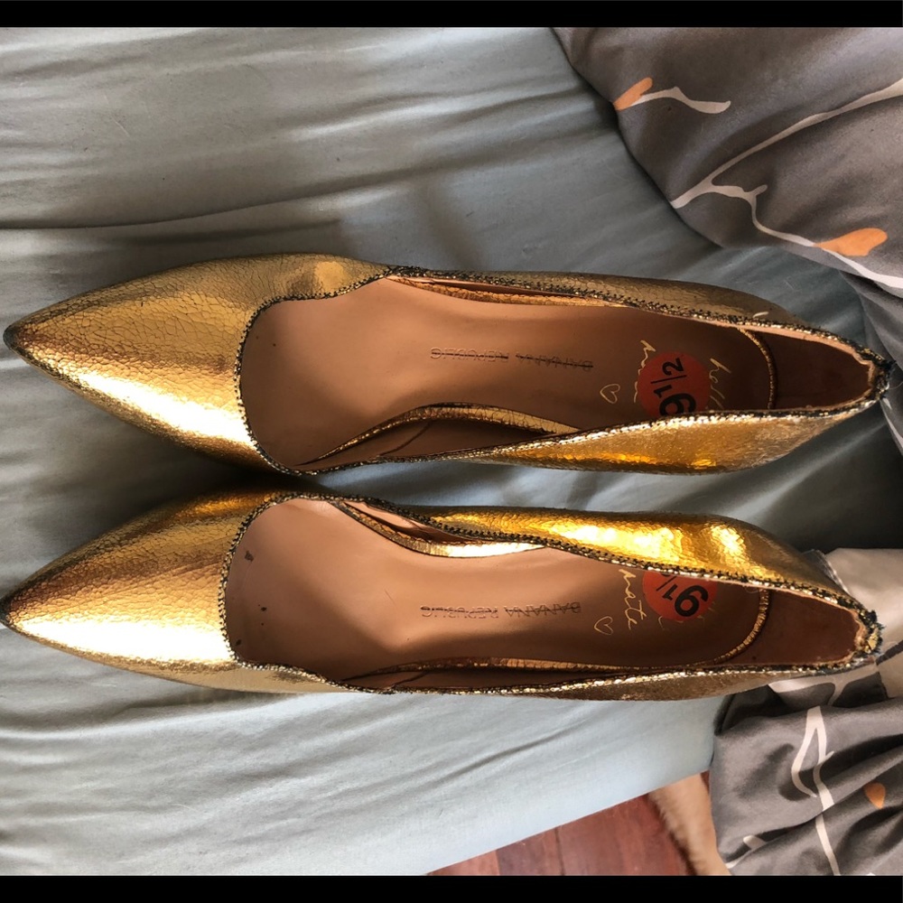 Banana republic gold heels